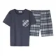thumbnail image 1 of Pijama Hombre Algodon Verano Short Azul Regalo Papá Elegante, 1 of 3