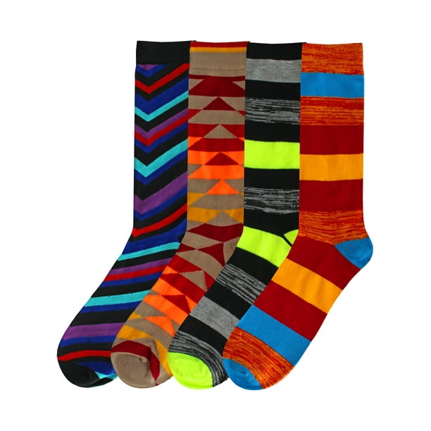 Luxury Divas Funky Sock Game Crazy Combo Novelty 4Pack Mens Dress