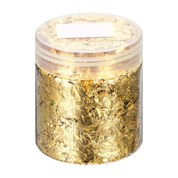 Gold Foil Flakes for Resin, 3g Metallic Foil Flakes, Imitation Gold Foil Flakes Metallic Leaf, Yellow