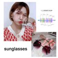 thumbnail image 3 of HLONK Rimless Rhinestones Sunglasses Womens Fashion Gradient Lens Sun Glasses Shades @ W0L9, 3 of 8