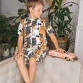 thumbnail image 4 of Fotbe Funny Cats Pijama Estampada de 2 Piezas para Niños – Ropa de Dormir de Manga Corta Cómoda para Niños y Niñas, Camiseta y Shorts de Algodón-Large, 4 of 6