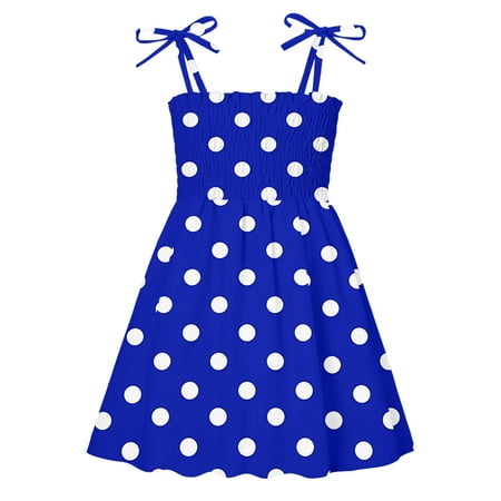 

LIhncine Girls Dress Toddler Girls Short Sleeve Prints Dress Dance Party Dresses Clothes Girls Summer Dress(Blue 3-4 Years)