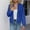 Blue, variant on Fall Fashion Quilted Jacket for Women Basic Crew Neck Long Cuffed Sleeve Zip Up Coats with Pockets Casual Short Solid Color Cardigan Jackets