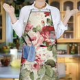 thumbnail image 6 of Pioneer Flower Floral Print Pattern Apron-Garden Aprons for Women with Pockets-Cotton Linen Waterproof Kitchen Cooking Gardening Aprons Adjustable for Kitchen,Cooking,BBQ and Salon 33x27 Inch, 6 of 7