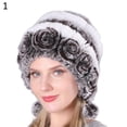 thumbnail image 1 of Tuque à Pompon Chaude pour Femmes, Automne-Hiver, Extérieur, Anti-Froid, Tricotée Épaissie, 1 of 10