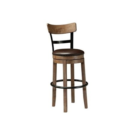Indoor Bar Designs Signature Design By Ashley - Pinnadel Tall Upholstered Swivel Barstool - Casual Style - Grayish Brown ()