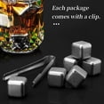 thumbnail image 4 of Whiskey Stainless Steel Ice Cubes, Reusable Whiskey Stones for Scotch and Bourbon, Freezer Storage Tray and for Red Wine, Bar Beer, Scotch, Vodka Drinks-6pcs, 4 of 5