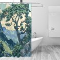 thumbnail image 2 of Yayeee Shower Curtain with Hooks 72"x72" Waterproof Fabric Bathroom Hanging Decor, Retro Tree, 2 of 5