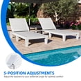 thumbnail image 4 of Dextrus Outdoor Resin Chaise Lounge, 2-Pack, Grey-White, Faux Wood Grain, 74.5×22.8×11.2 in, 150kg Capacity, 4 of 7