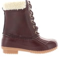 thumbnail image 2 of Link KYLA-3K Children Girl's Fashion Snow Mid Calf Waterproof Lace Up Duck Boots, Burgundy, 1, 2 of 4