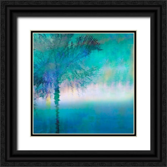 Bradshaw, Melinda 20x20 Black Ornate Wood Framed with Double Matting Museum Art Print Titled - Palmae Square III