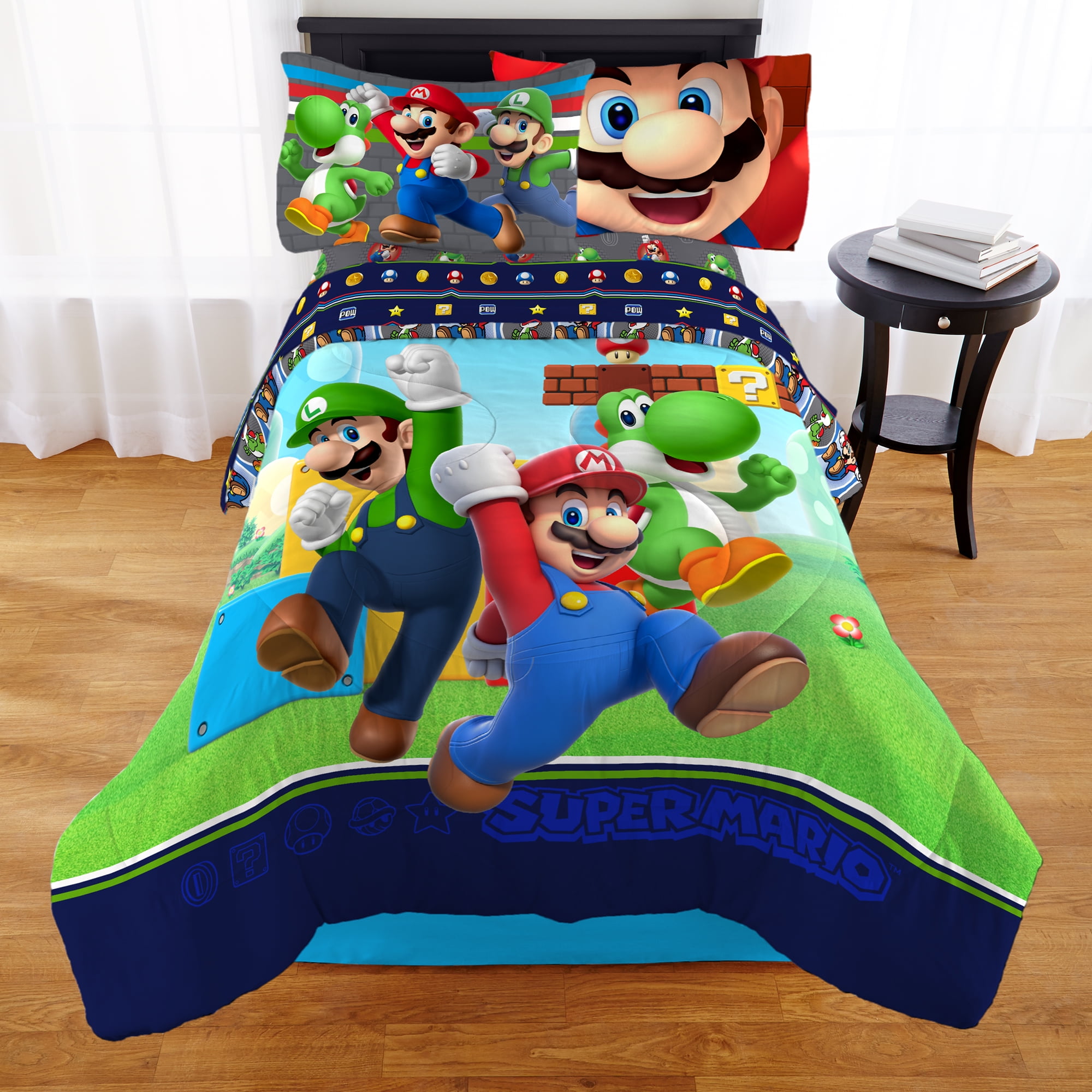 Super Mario Defiant Room Darkening Boys Bedroom Curtain
