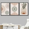 thumbnail image 2 of IDEA4WALL Framed Canvas Print Wall Art Set of 3 Geometric Mandala Pattern Forest Plant Abstract Nature Illustrations Modern Art Nordic Zen Decorative for Home Decor - Black 16"x24"x3, 2 of 5