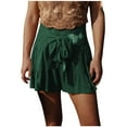 thumbnail image 2 of Edvintorg high waisted shorts for women Womens Cotton And Linen Casual Bandage Comfy Solid Elastic Waist Loose Shorts Pants Army Green XL, 2 of 7