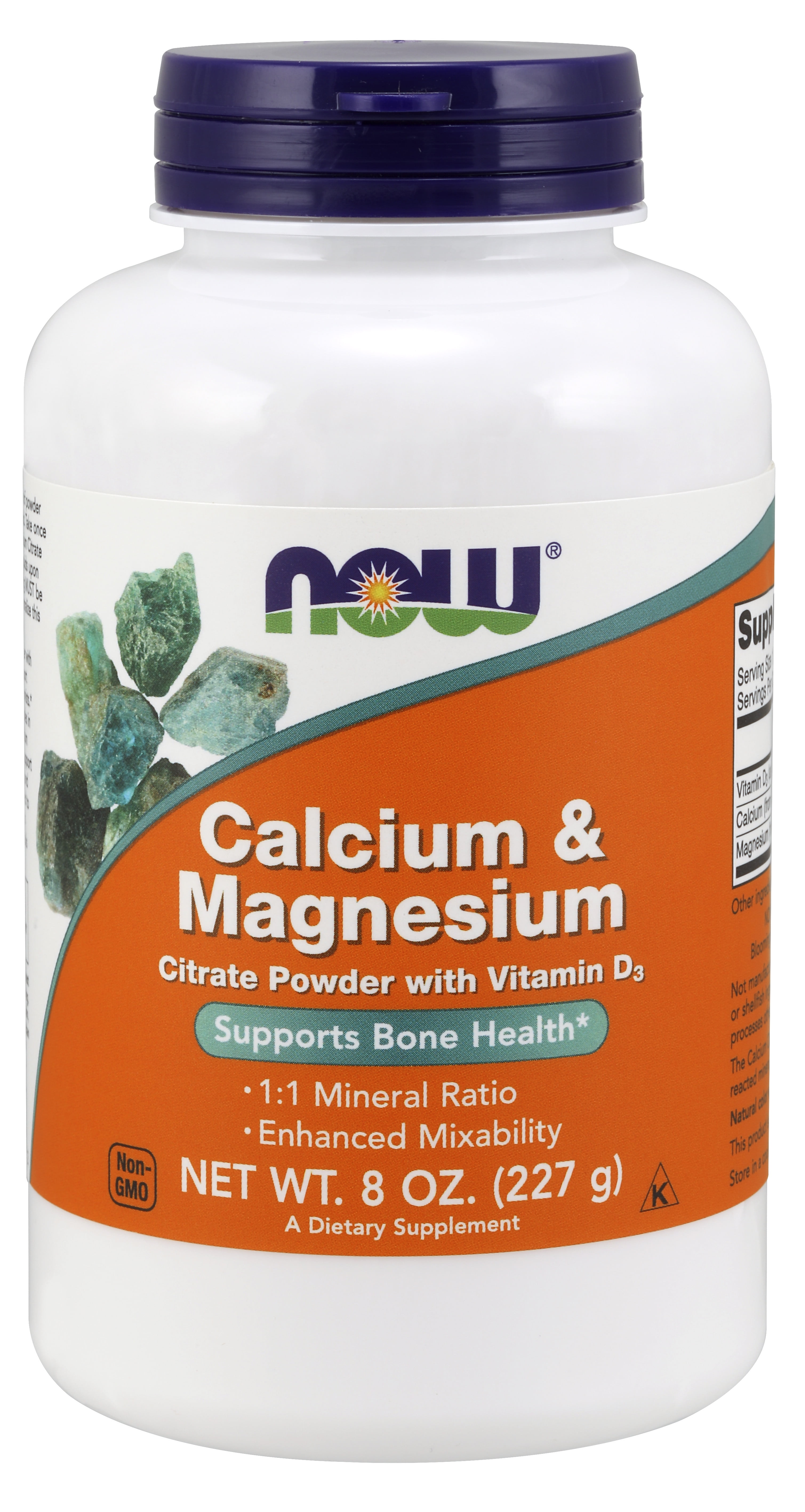 NOW Supplements, Calcium & Magnesium Citrate Powder with Vitamin D3
