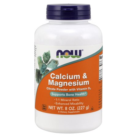 NOW Supplements, Calcium & Magnesium Citrate Powder with Vitamin D3 ,