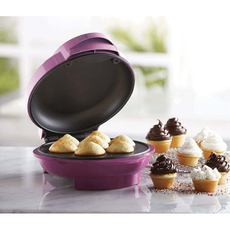 Brentwood TS-252 Non-Stick 7 Mini Cupcake Maker Machine Pink 120V 