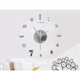 thumbnail image 5 of "Large Frameless DIY Wall Clock Mirror Sticker - 12-Hour Stainless Steel Silent Clock, Self-Adhesive Home Office Decor for Walls, Doors, Tiles, 100cm Diameter, Includes EVA Foam Letters & Numbers", 5 of 9