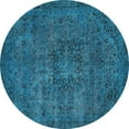 thumbnail image 1 of Ahgly Company Indoor Round Persian Light Blue Bohemian Area Rugs, 8' Round, 1 of 4