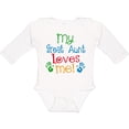 thumbnail image 3 of Inktastic My Great Aunt Loves Me Boys or Girls Long Sleeve Baby Bodysuit, 3 of 5