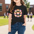thumbnail image 5 of Annhoo Kids Valentines Tops Loose Casual Short Sleeve Round Neck Print Graphic Boys Girls Shirts Fashion Clothes, 5 of 9