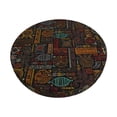 thumbnail image 2 of Lsque Polynesian Turtles Round Bar chair cushion covers Velvet Fabric Premium Comfort Protects from Scratches and Stains for 14-17 Inch Chair- 13 inch, 2 of 7