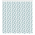 thumbnail image 3 of Ambesonne Fish Shower Curtain, Exotic Ocean Fauna Pattern, 69"Wx70"L, Slate Blue White, 3 of 3