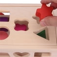 thumbnail image 2 of Juguete Clasificador De Formas Para Niños, Juguete De Madera Para Tirar A Lo Largo De La Forma Del Coche, Caja De Bloques A Juego Para Niños Speravity FN002153-00, 2 of 6