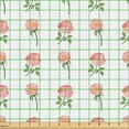 thumbnail image 2 of Ambesonne Floral Fabric by the Yard Upholstery, Rose and Peony Flowers Art, 3 Yards, Pale Pink and Olive Green, 2 of 5
