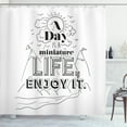 thumbnail image 1 of Ambesonne Saying Shower Curtain, Positive Life Message, 69"Wx75"L, Charcoal Grey White, 1 of 3