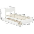 thumbnail image 5 of Wesley Twin XL Wood Platform Bed with Panel Footboard & Twin XL Trundle in White, 5 of 5