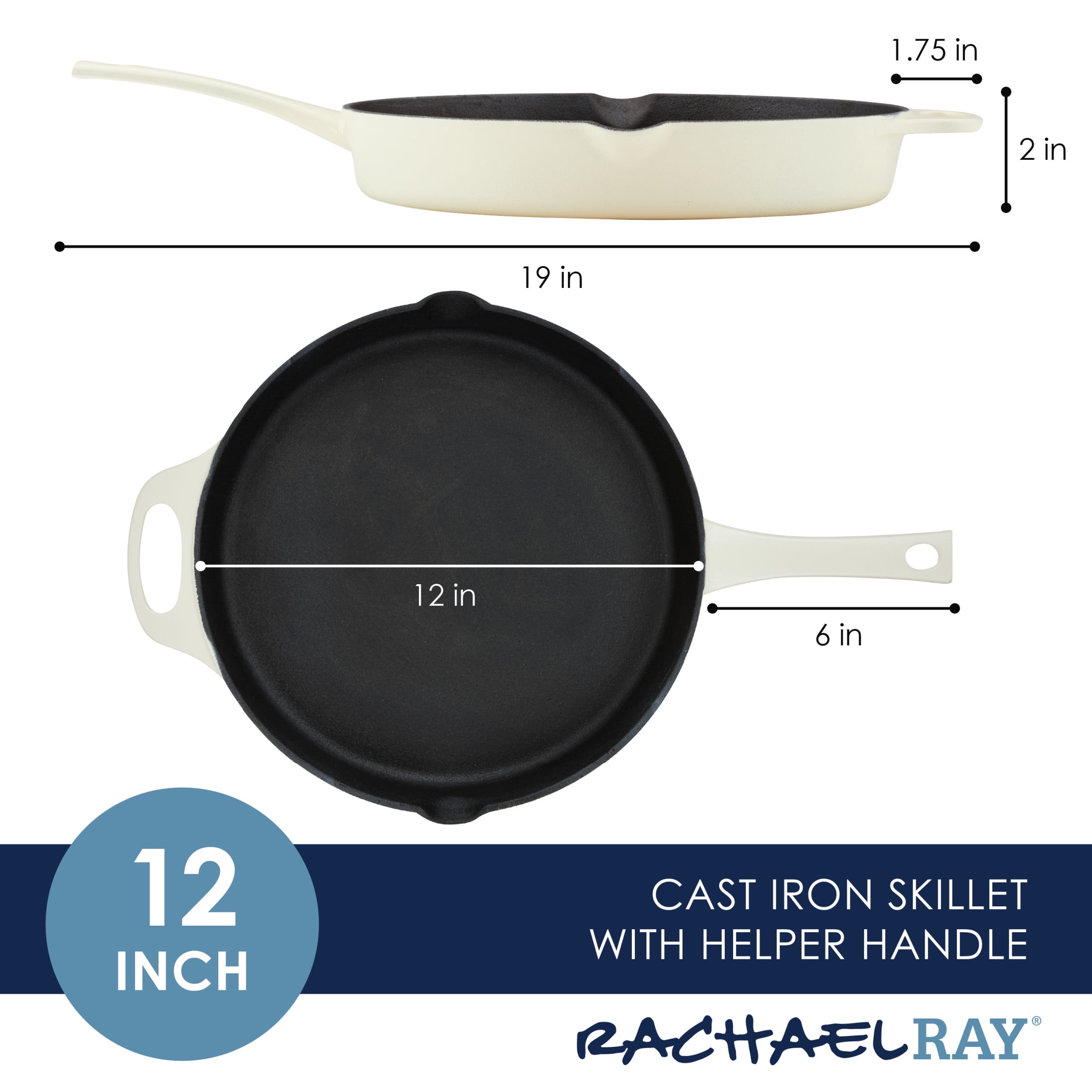 Rachael Ray NITRO Cast Iron Skillet, 12-Inch - Bed Bath & Beyond - 38077568