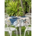 thumbnail image 2 of Outdoor Tablecloth with Umbrella Hole and Zipper, Thanksgiving Round Table Cloth 54 Inch Waterproof Tablecloth, Farmhouse Fall Pumpkin Green Leaves Floral Picnic Table Cover for Patio Camping, 2 of 7