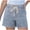 Light Blue, variant on Denim Shorts for Women Plus Size Fashion Casual Elastic High Waist Drawstring Jean Shorts Summer Comfy Short Pants with Pockets