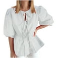 thumbnail image 2 of Giftesty Blouses for Women Dressy Casual Women's Fashion Summer Round-Neck Short Sleeve Printed Casual T-shirt Blouse Tops, 2 of 6