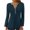 Navy, variant on Lolmot Women Fashion Summer Fall Sexy Fold Solid Color Regular Women Long Sleeves V Neck Button Top Relaxed Althletic Tunic Comfy Cloth