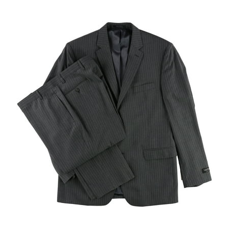 Ralph Lauren Mens Pinstripe Tuxedo, Grey, 46 Long / 40W x 39L