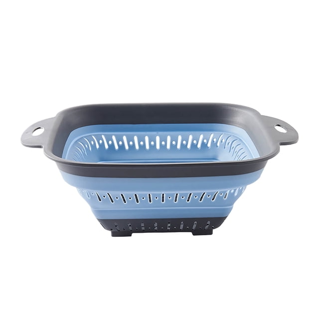 Colador y colador plegable Zhouqiannn, colador plegable de silicona PP para cocina, para pastas, verduras, nuevo hogar, apartamento, escurridor de platos, cubierta de estufa para caravana pequeña,