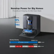 ECOVACS DEEBOT X12 OMNICYCLONE Robot Vacuum & Mop, 22,000Pa, FocusJet, Bagless Station & AIVI 3D
