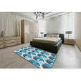 thumbnail image 5 of Ahgly Company Machine Washable Indoor Rectangle Transitional Azure Blue Area Rugs, 2' x 3', 5 of 7