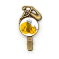thumbnail image 1 of Épingle à Cheveux en Forme de Fruit de Pin Jaune, Broche Vintage en Métal, 1 of 3
