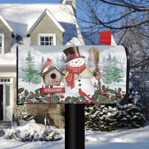 Jolly Snowman Welcome Winter Mailbox Cover - Thumbnail 5