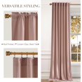 thumbnail image 4 of Dusty Pink Velvet Curtains 84" Length for Girl Nursery - Soft and Thick Window Treatments Elegant Home Decor for Farmhouse Style Thermal Insulated Blackout, 52" Wide, 2 PCs, 4 of 8