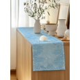 thumbnail image 5 of Table Runner 36 Inches Long for Kitchen Dining, Blue Leaves Dresser Scarf Farmhouse, Dining Table Decorations for Wedding/Parties, Summer Botanical Pastoral 13 x 36 In, 5 of 8