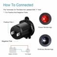 thumbnail image 4 of Cigarette Lighter Socket Waterproof LED Indicator 12V Power Outlet for Car Marine Boat Motorcycle Rv Truck ATV, 4 of 7