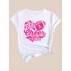 thumbnail image 3 of Camiseta Para Mujer De Verano Cuello RedondoChic Pink Rugby Windmill Print Women's Casual Tee - Crew Neck, Short Sleeve, Breathable Polyester T-Shirt for Spring/SummerFather's Day, Mother's Day, New, 3 of 7