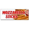 thumbnail image 1 of SignMission D-24 Mozzarella Sticks 24 in. Mozzarella Sticks Decal Sticker - Marinara Dipping Fried Hot Cheese Food, 1 of 1