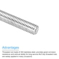 thumbnail image 4 of 20Pack Fully Threaded Rod M8 x 140mm 1.25mm Thread Pitch 304 Stainless Steel Right Hand Threaded Rods Bar Studs, 4 of 6