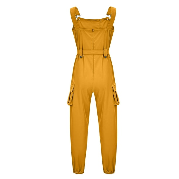 YANFJHV Combinaison d'été baggy pour femme : pantalon large, pantalon de travail, pantalon de loisirs, barboteuse avec poches, combinaison légère, pantalon d'été, une pièce, combinaison sarouel YANFJHV Combinaison d'été baggy pour femme : pantalon large, pantalon de travail, pantalon de loisirs, barboteuse avec poches, combinaison légère, pantalon d'été, une pièce, combinaison sarouel