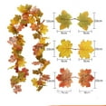 thumbnail image 2 of Clearance! Fall Decor Festival Simulation Maple Leaf Rattan Decoration Christmas Party Wall Hanging Maple Leaf Rattan, 2 of 2